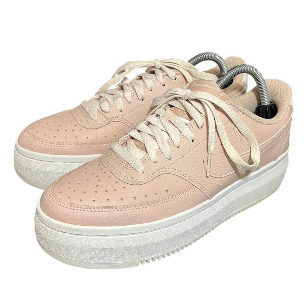 Nike Women Court Vision Alta Platform Shoe Size 11 Pink Oxford DM0113-600